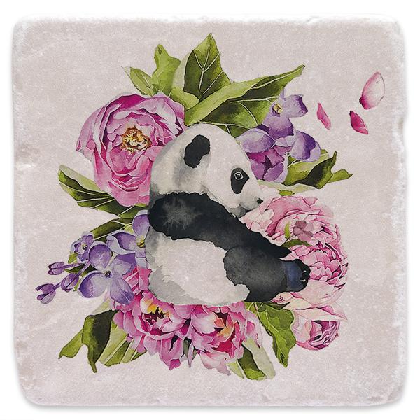 Panda v květech